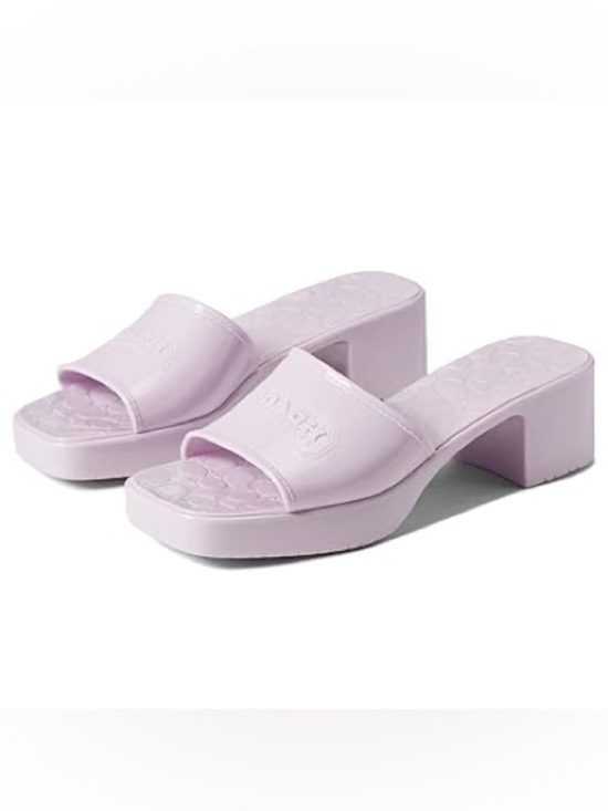 Coach Shoes - Coach Women’s Lilac Block Heel Slide Sandals